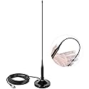 Mobile Radio Antenna Dual Band VHF/UHF 136-174MHz/400-470MHz and PL259 Male Connector Magnetic Mount Base for Vehicle Ham Radio Car Truck Amateur