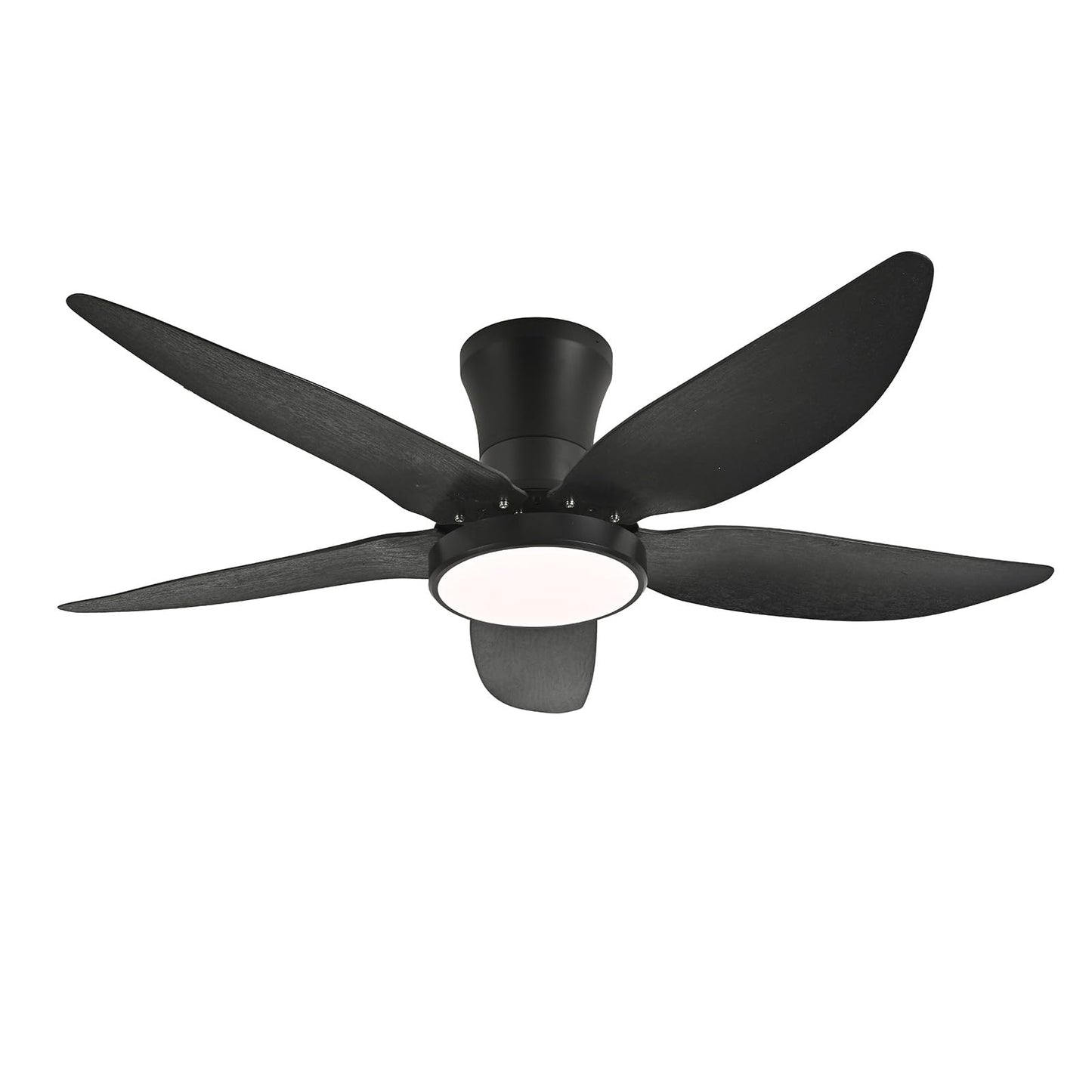 Anyeark Ceiling Fans with Lights, Low Profile Ceiling Fan Light and Remote/APP Control, 6 Speeds Adjust, LED Dimmable 3 Color Changing, Modern Flush