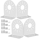 SamIdea 4-Pack L-Shaped Steel Security Dome Camera Mount Bracket - Universal Fit for Hikvision & More, Waterproof, White - Ideal for CCTV, Baby