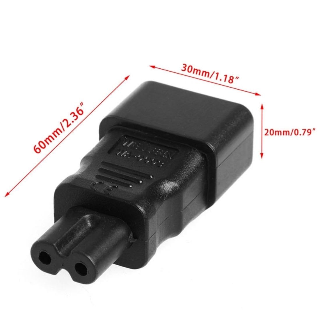 chenyang IEC 320 C14 Socket to C7 Plug AC Power Converter Connectors Adapter