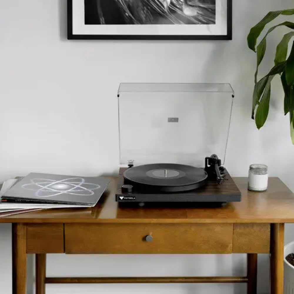 Victrola T1 Bluetooth Turntable - Sleek, Modern Vinyl Record Player, 33-1/3 & 45 RPM Vinyl Records & LPs, Stereo RCA Output, Phono Preamp Output