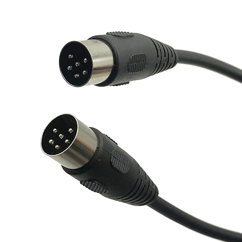 Seadream Large 6 Pin DIN Male to 6 Pin DIN Male Audio Signal Connector Cable (3.3Feet)
