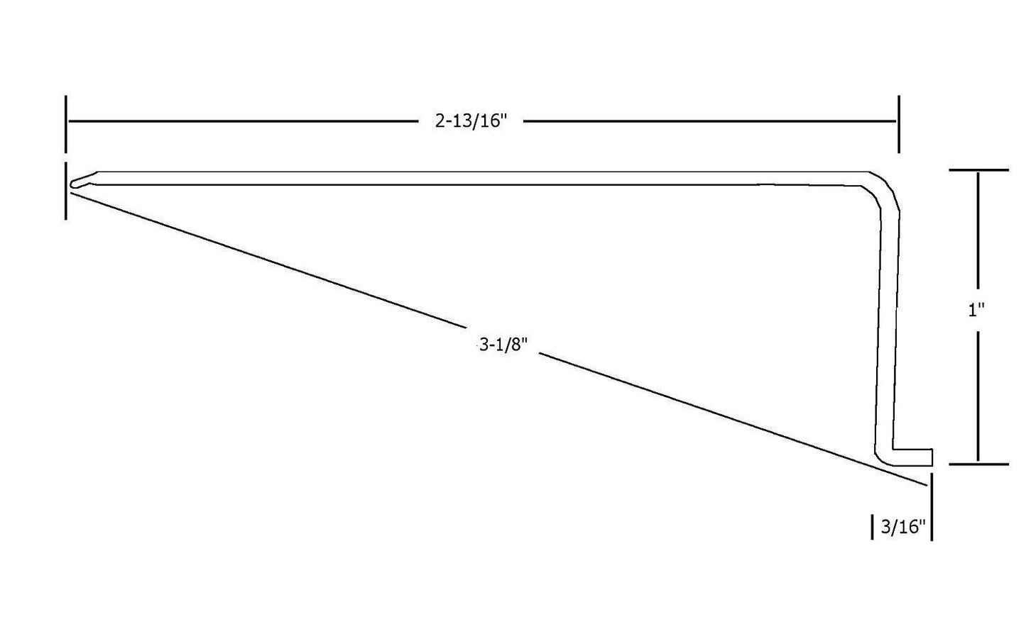 Beam Lighting Under Cabinet Light Cover Replacement | White Ribbed Acrylic Diffuser (L-Shaped, 33")