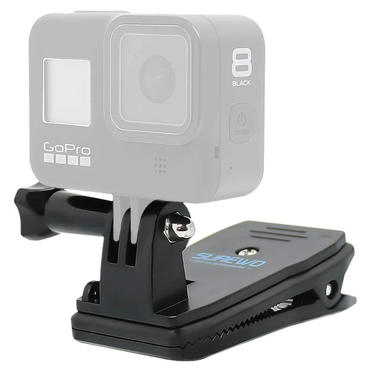SUREWO Backpack Strap Mount Quick Clip Mount Compatible with Gopro Hero 13/12/11/10/9/8/7/6(2018)/5 Black,DJI Osmo Action 5 pro/4/3/2 and More