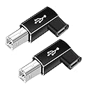 RAINSUNG Female USB C to USB B Printer Cable Adapter 2Pack, USB C to MIDI Cable Adapter for Printer Eectric Pianos Synthesizers USB Microphones Right…