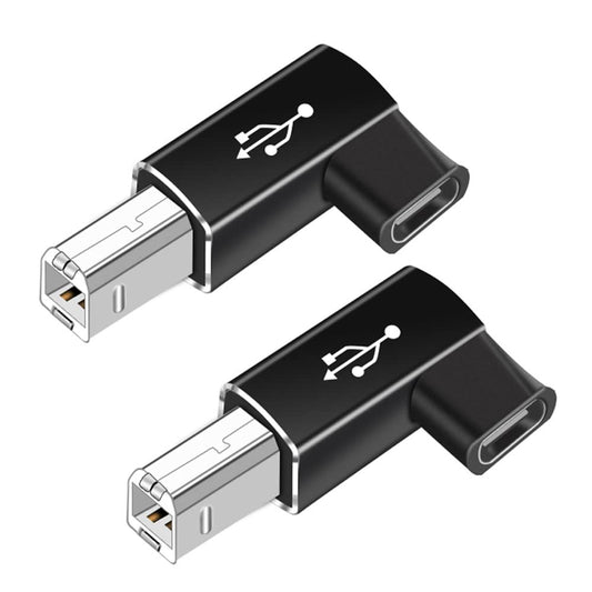 RAINSUNG Female USB C to USB B Printer Cable Adapter 2Pack, USB C to MIDI Cable Adapter for Printer Eectric Pianos Synthesizers USB Microphones Right…