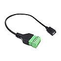 Kework 12 Inch Micro USB 5 Pin Female Terminal Block Cable, Micro USB Extension Plug Bolt Screw Solderless Terminal Adapter Connector Charging