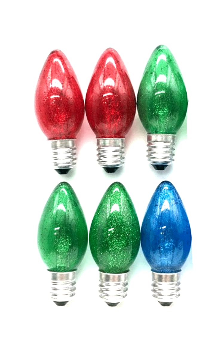 UI PRO TOOLS Green Blue Red Color Mini Night Lights Bulbs 6PC