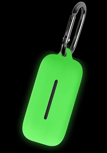 Geiomoo Soft Flexible Silicone Case for Sony WF-C510, Scratch Resistant Protective Cover with Carabiner (Luminous Green)