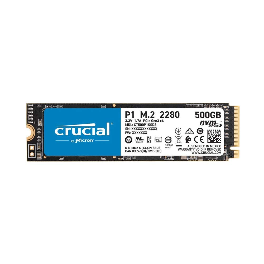 Crucial P1 500GB 3D NAND Nvme PCIe M.2 SSD - CT500P1SSD8