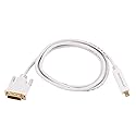Monoprice 6ft 32AWG Mini DisplayPort to DVI Cable - White
