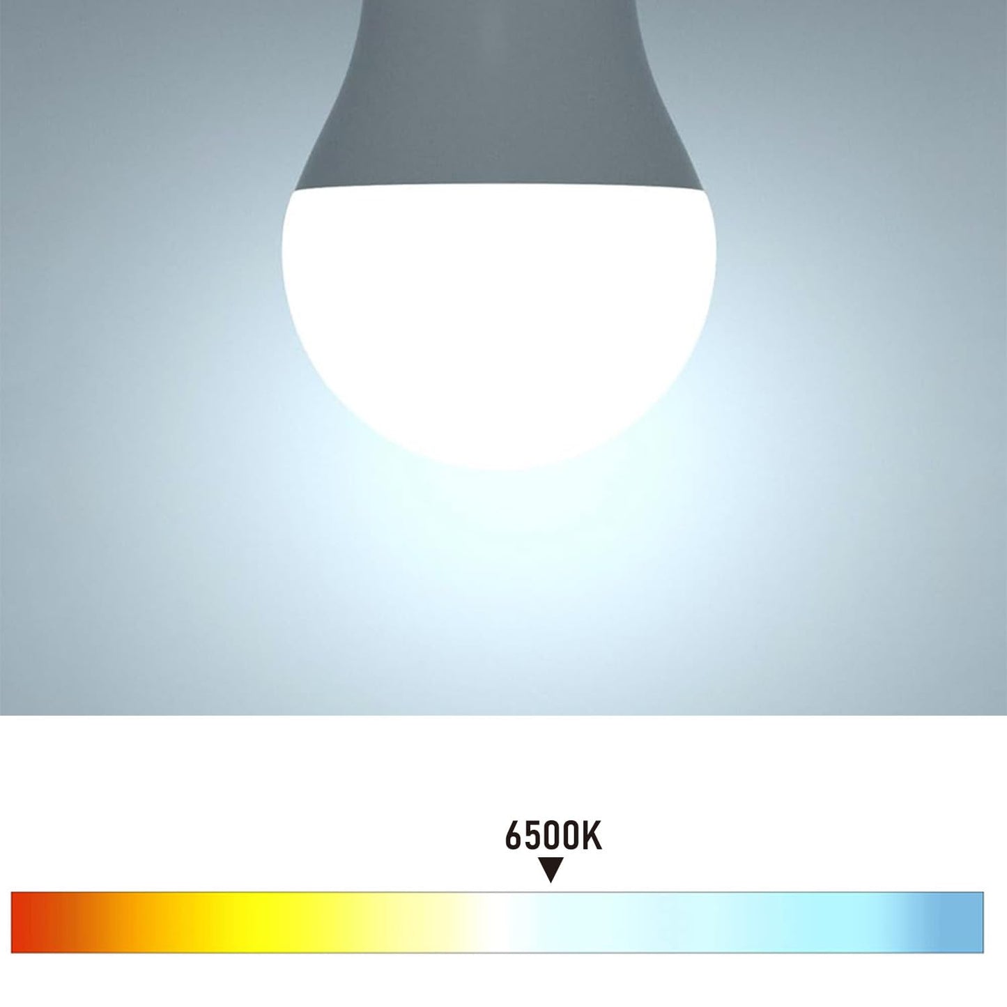 Geminilite A19 LED Bulbs 100W Equivalent 15W 6500K Daylight 6 Pack