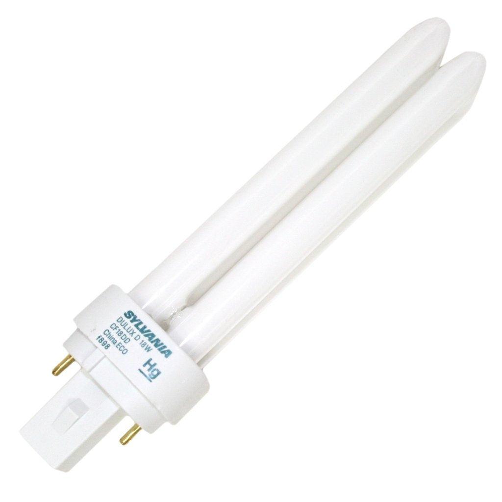 (25 Pack) Sylvania 21111 CF18DD/841/ECO 18-Watt 4100K 2-Pin Double Tube Compact Fluorescent Lamp25