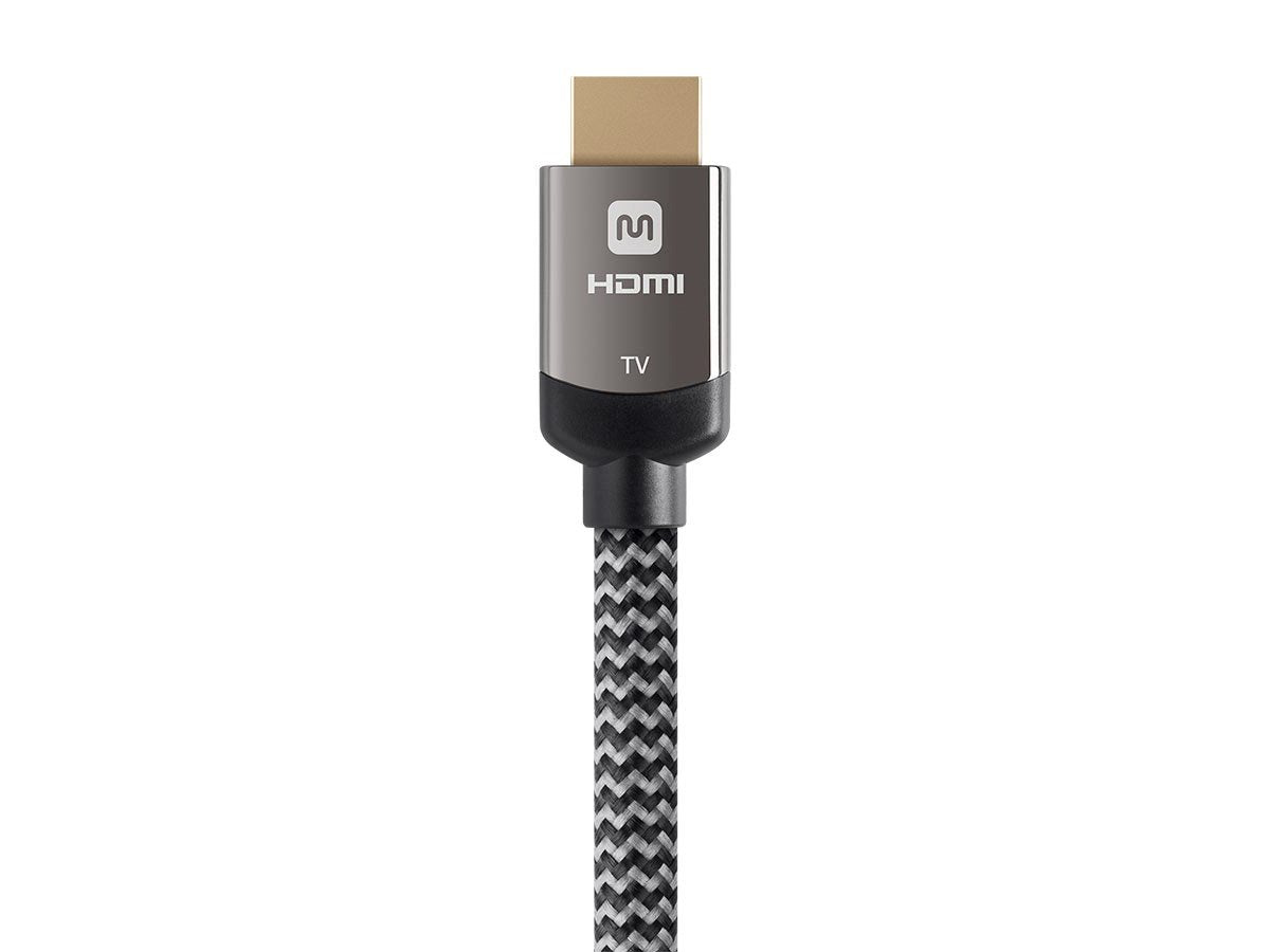 Monoprice 4K High Speed HDMI Cable - Braided - 4K@60Hz, 18Gbps, HDR, CL3 In-Wall Rated, 35ft, Grey