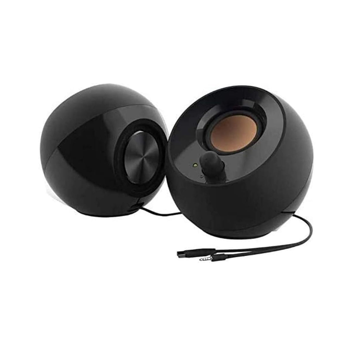 Creative Pebble 2.0 USB-Powered Desktop Speakers with Far-Field Drivers and Passive Radiators for PCs and Laptops (Black) (Renewed)