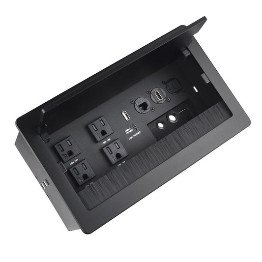 Conference Table Power hub Conference Table connectivity Box recessed Outlet Desk Outlet recessed Power Strip USB-c 65W Outlet Plug with USB Ports