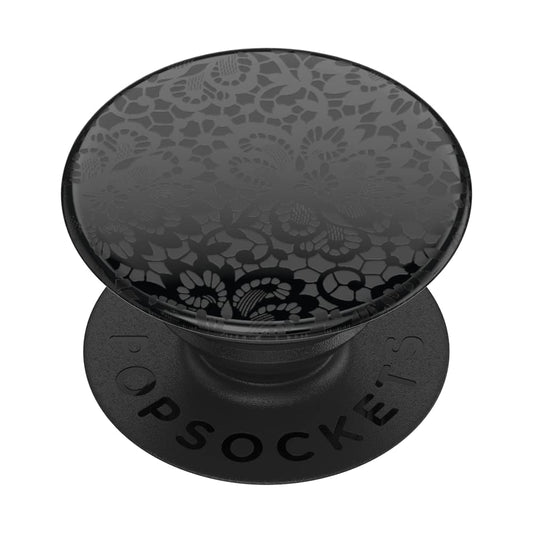 PopSockets Adhesive Phone Grip, Holder, Phone Stand, Black - Lace Noir