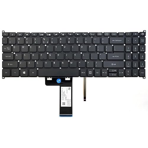 KGIGIBE Replacement Backlit Keyboard for Acer Aspire 5 A515-43G N19C3 A515-44 A515-46 A515-52 A515-54 A515-56G N19C1 N19H1 Laptop US
