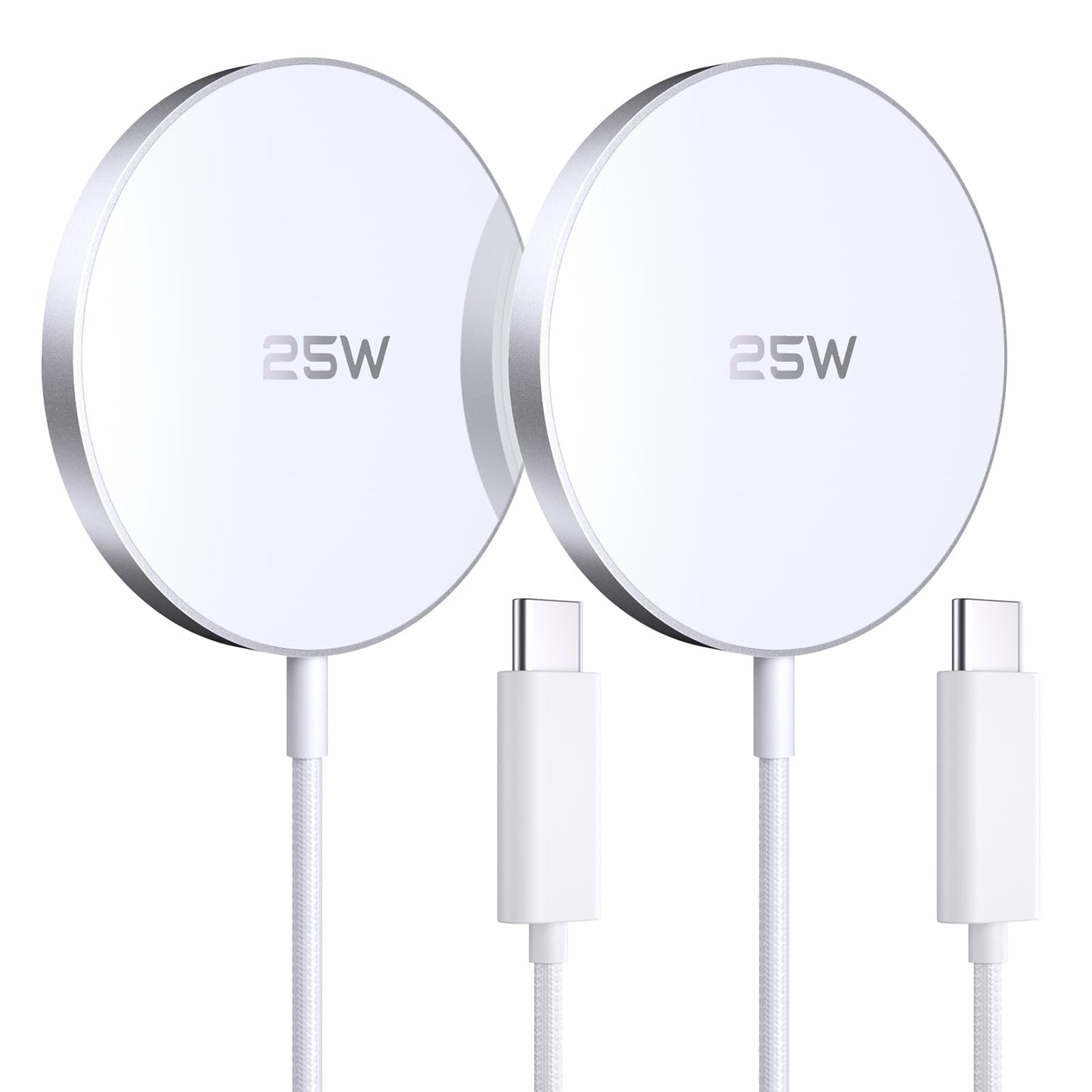 Magnetic Charger 2Pack 15W Magnetic Wireless Charger Fast Charging Pad with 6FT USB C to USB C Cable