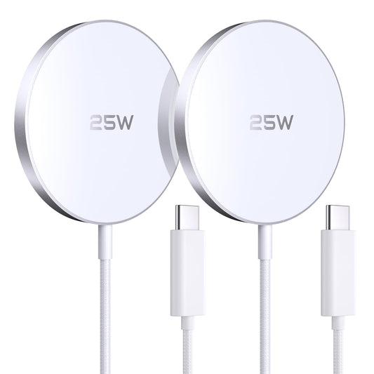 Magnetic Charger 2Pack 15W Magnetic Wireless Charger Fast Charging Pad with 6FT USB C to USB C Cable