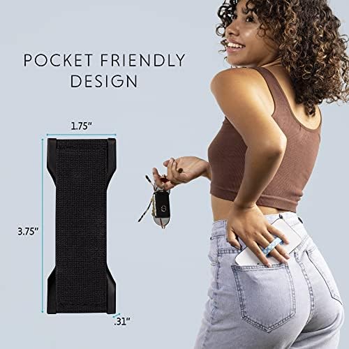 LOVEHANDLE PRO Premium Phone Grip - Silicone Phone Strap - Magnetic Phone Mount and Kickstand for Smartphone and Tablet - Magic Marble