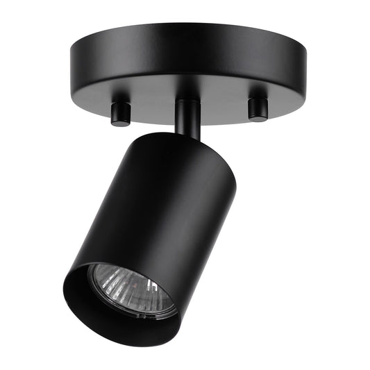 Globe Electric 57498 Pratt 1-Light Track Lighting Spotlight, Matte Black, Bulb Not Included