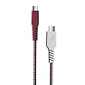 Skullcandy Line+ Braided Charging Cable, USB-C to USB-C - White/Crimson