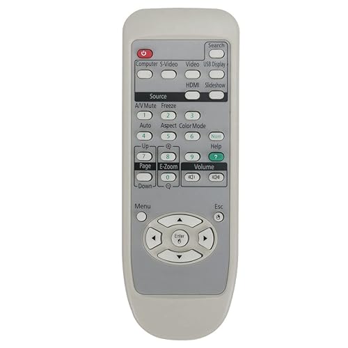NTQinParts Replacement Remote Control Controller for Epson Projector EB-W6 EX70 PowerLite W6 PowerLite Home Cinema 700