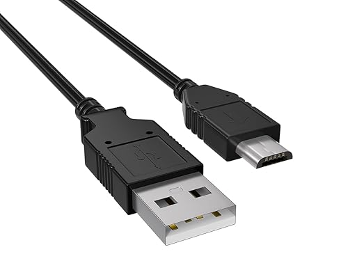 CableLeader 0.5ft USB 2.0 A Male to Micro B Male Cable, Charging Cord, Data Transfer Cable, Black, Pack of 1