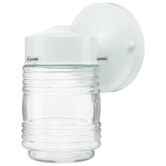 Nuvo Porch - 1 Light Mason Jar Outdoor Wall Mount in Traditional Style-8.5 Inches Tall and 4 Inches Wide