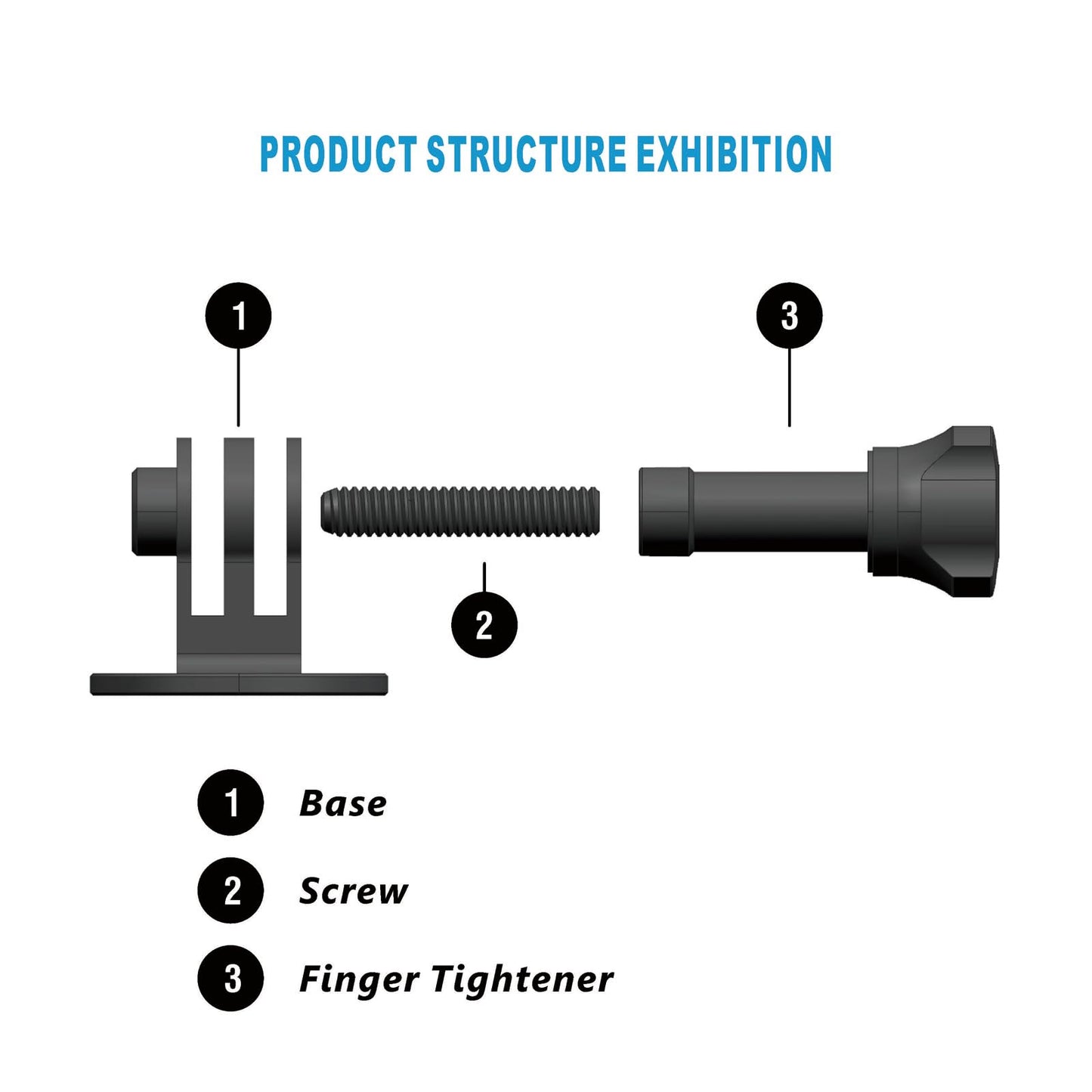 DAUEULITE Tripod Mount Adapter for Gopro Hero 13 Hero 12 Hero 11 Hero 10 Hero 9 Hero 8 Hero 7 Hero 6 Hero 5 Hero Session Hero 4 Hero 3+ Hero 3 Hero 2