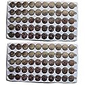 New 100 X AG13 LR44 357 SR44SW A76 Button Cell Battery in Tray FBA…
