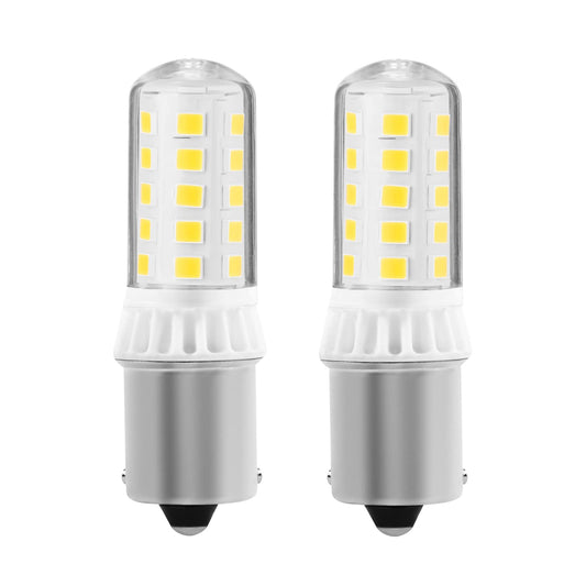 BA15S LED Bulbs 3W 350LM Daylight White 6000K LED Replacement for 12V Turn Signal RV Tail Camper Boat Trunk Interior Lights, DC Bayonet Single Contact