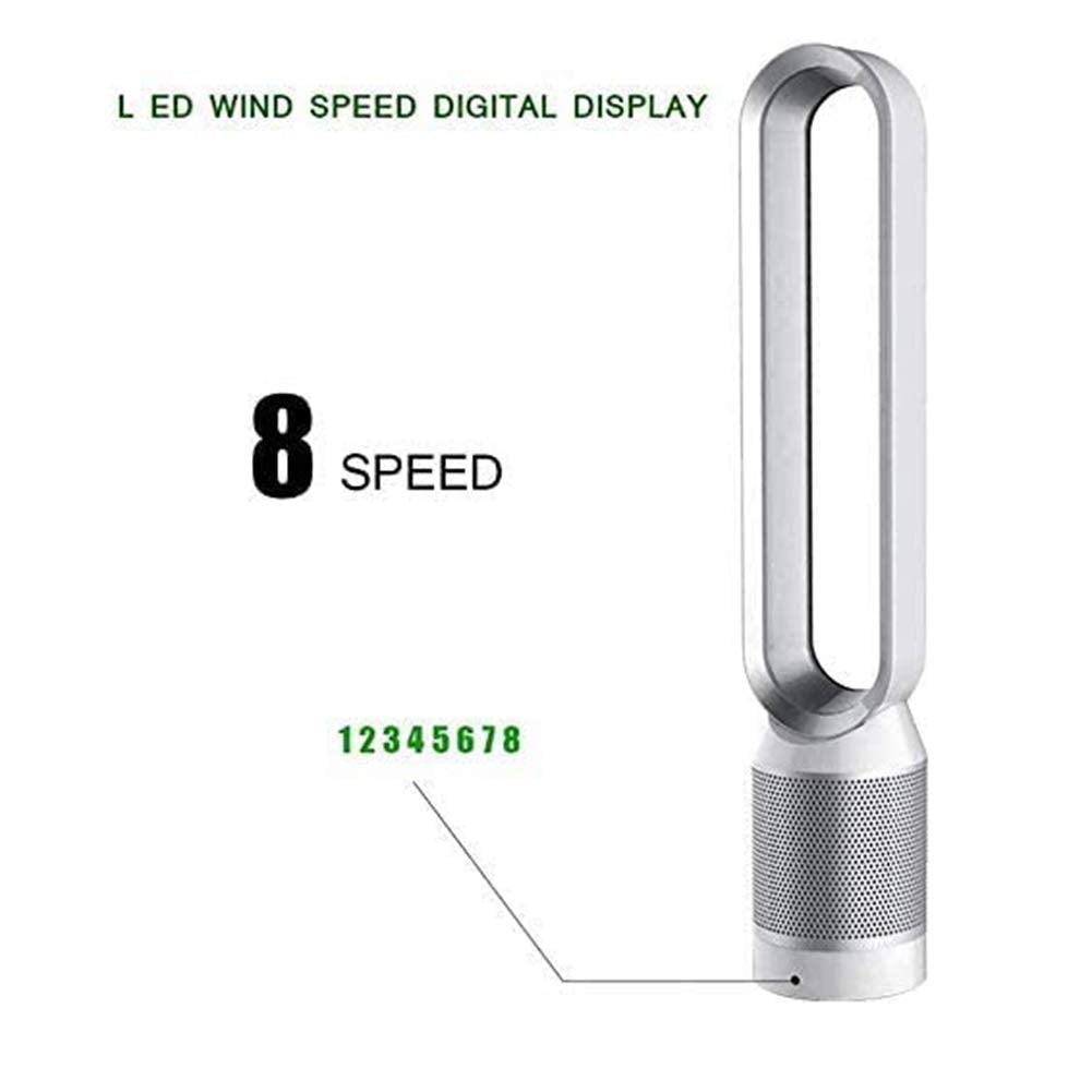 TMMLIJIPL Bladeless Fan Cooler 90° Oscillating Tower Fan with Remote Control 8 Speed Settings 1-7 Hour Timer Super Quiet Touchable Pedestal Fan