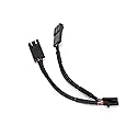 Ruimou 1pcs Computer PC PWM Fan Splitter Cable 4pin 1 Male to 2 Female (Cable Length 100mm) Compatible with Corsair RGB Fan Hub/Corsair Lighting Node