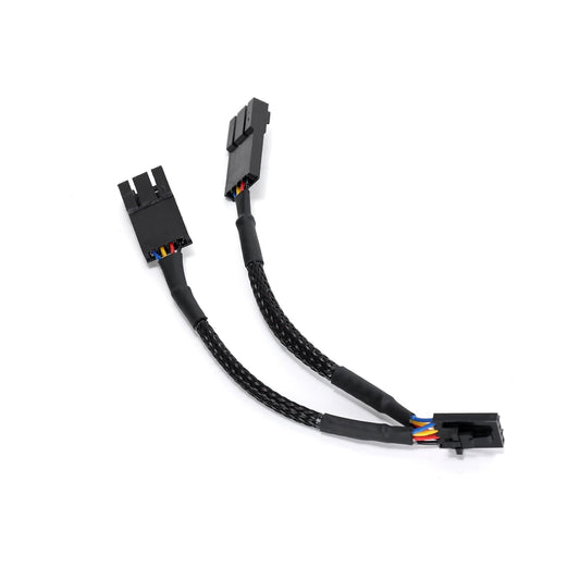 Ruimou 1pcs Computer PC PWM Fan Splitter Cable 4pin 1 Male to 2 Female (Cable Length 100mm) Compatible with Corsair RGB Fan Hub/Corsair Lighting Node