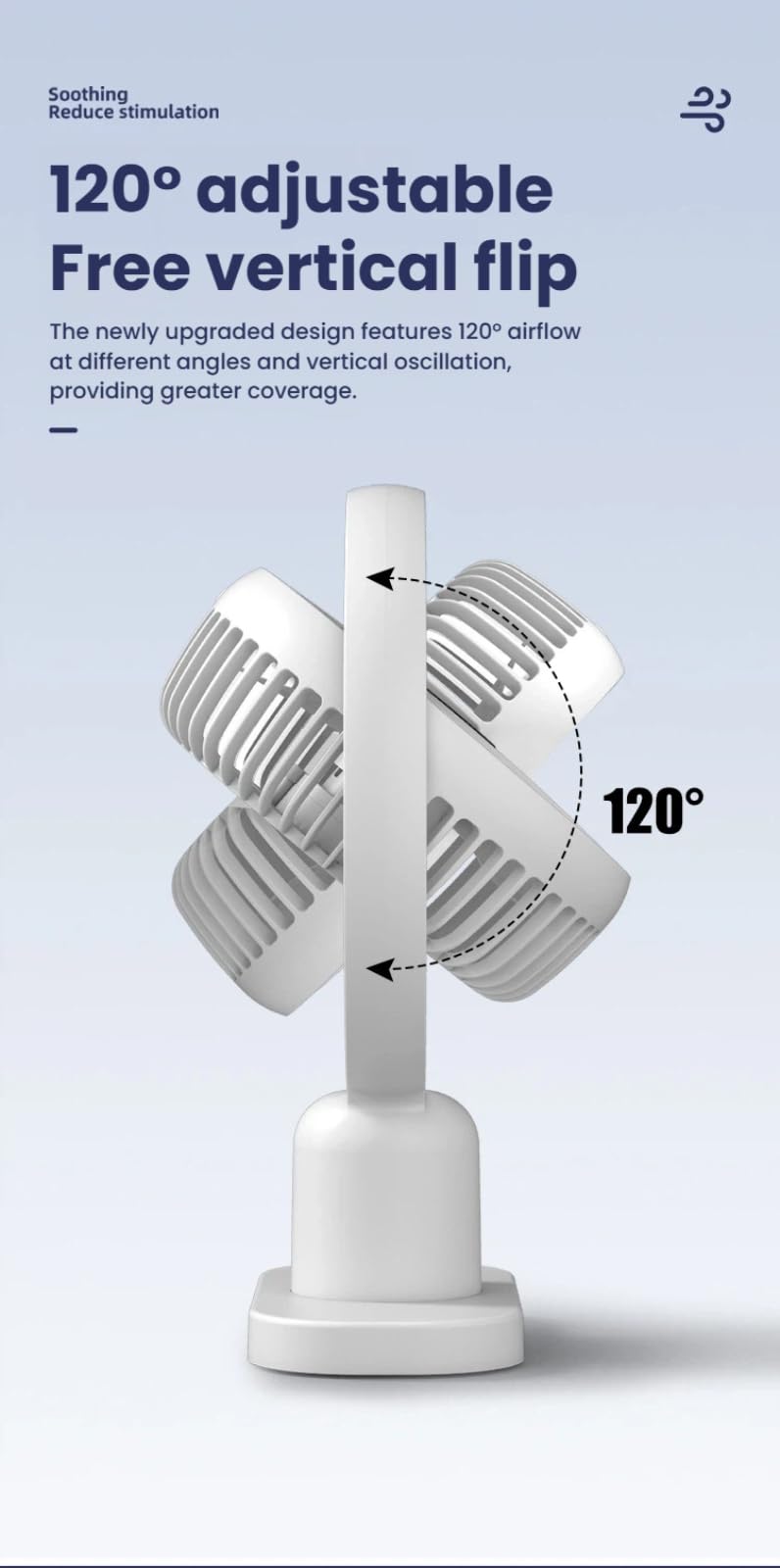 Jonakise Desktop mini desktop small fan with strong wind and LED light