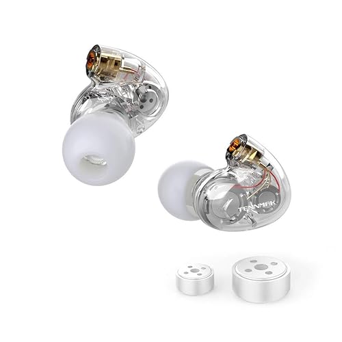 TENNMAK PRO Ear Head Replacement for SE846 SE535 SE425 SE215 LZ A4 A5 UE900 Pro Earbuds Earphone MMCX Cable (Clear)