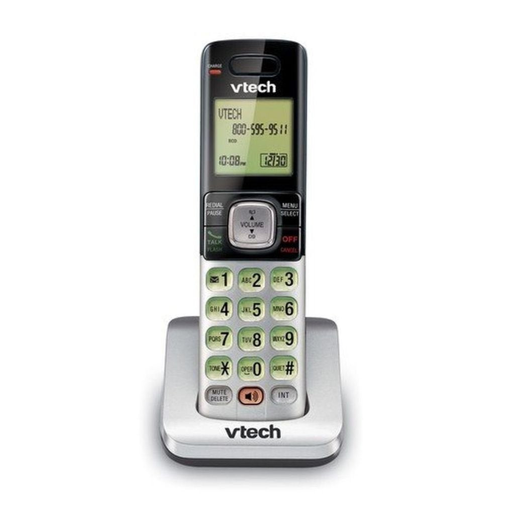 VTech CS6709 Accessory Cordless Handset, Silver/Black | Requires VTech CS6719, CS6729, CS6829, or CS6859 Series Phone System to Operate