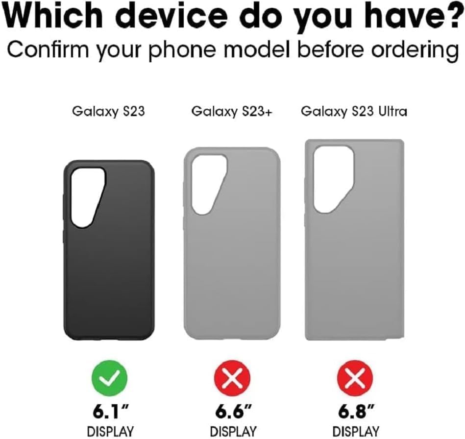 OtterBox Galaxy S23 Case Only - Defender Series - Black, Tough and Durable - with Port Protection - Case Only - Microbial Protection - No Retail