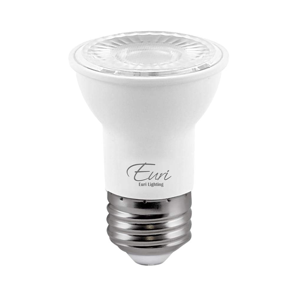 Euri Lighting EP16-7W4000ew Dimmable LED PAR16 E26 Base, 7W (50W Equal), Soft White (3000K), 500lm, 80CRI, 40° Beam Angle, Damp Rated UL, Energy Star