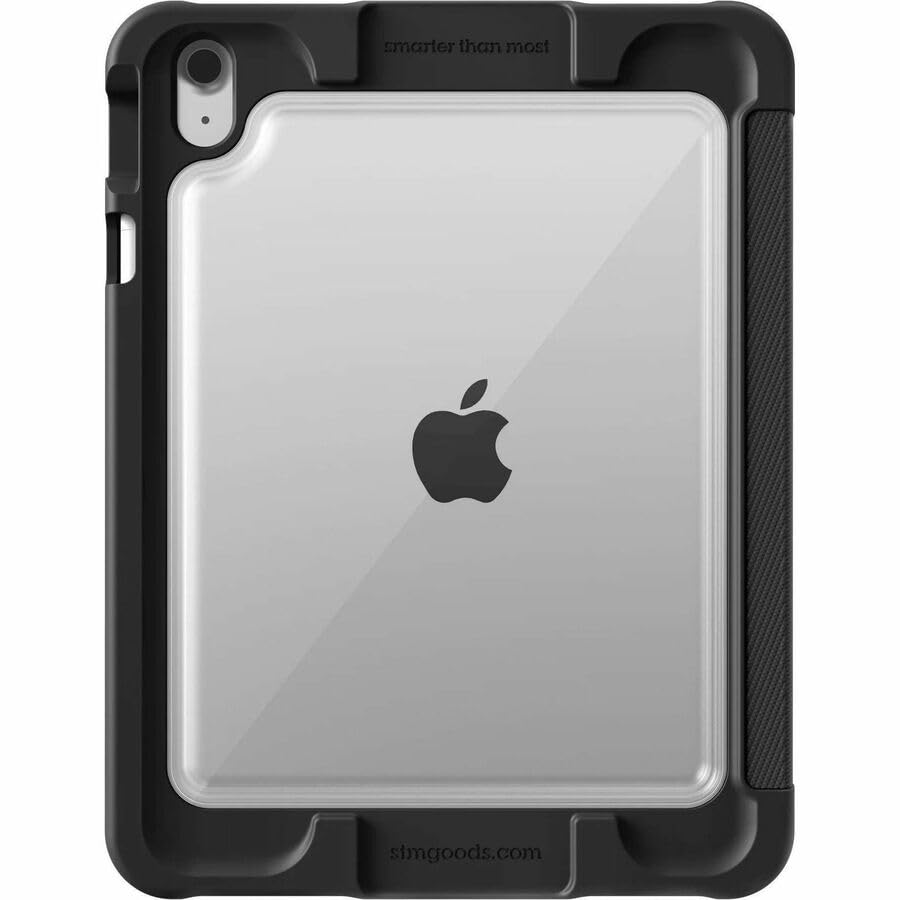 STM Dux Ultra Case for iPad A16/10th Gen - Rugged MIL-SPEC Drop Protection, Snap Magnetic Stand, Pencil & Crayon Storage, Clear Back, Auto Sleep/Wake