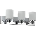 Design House Dane 3-Light Vanity Light, Polished Chrome Finish, Frosted Glass Shades, Dimmable, Bathroom Wall Fixture - Design House, 587478