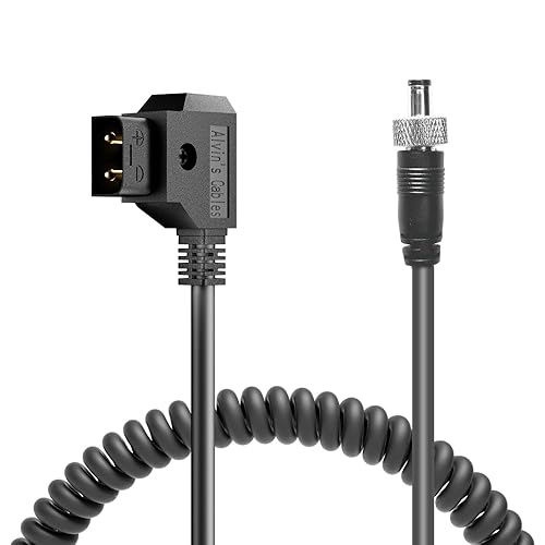 Alvin's Cables D-Tap to Locking DC Coiled Power Cable for Video Devices PIX E7 PIX E5 7 Touchscreen Display Hollyland Mars 400s