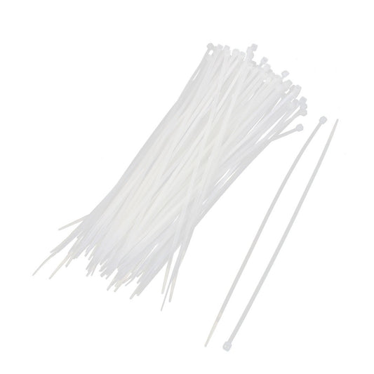 uxcell Nylon Wire Zip Cable Organizer Tie, 2.5mm x 200mm, 100pcs, White