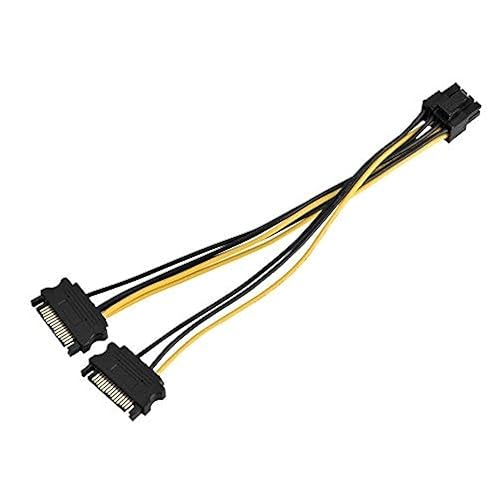 DEWIN SATA Data Cable & 15 Pin Power Splitter Cable - High-Speed Data Transfer, Compatible with SATA Hard Drives, SSDs, Optical Drives - All-in-One
