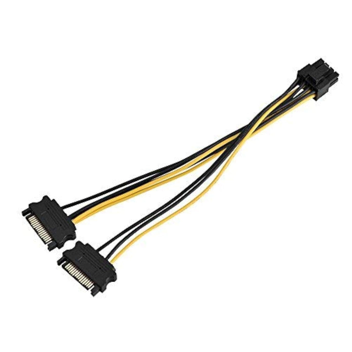 DEWIN SATA Data Cable & 15 Pin Power Splitter Cable - High-Speed Data Transfer, Compatible with SATA Hard Drives, SSDs, Optical Drives - All-in-One