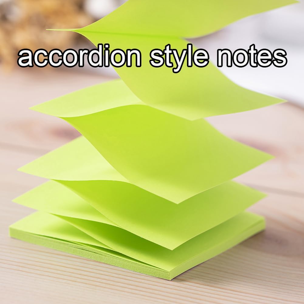 (16 Pack) Pop Up Sticky Notes 3x3 in Accordion Stickies,Bright Colors