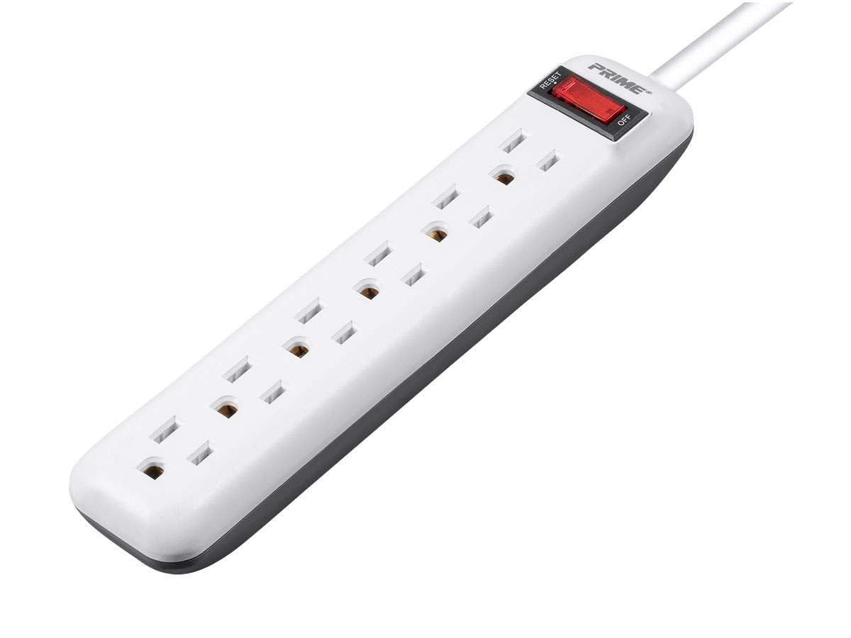 Monoprice Power & Surge - 3 Feet Cord - White | 15A / 125V / 1875W