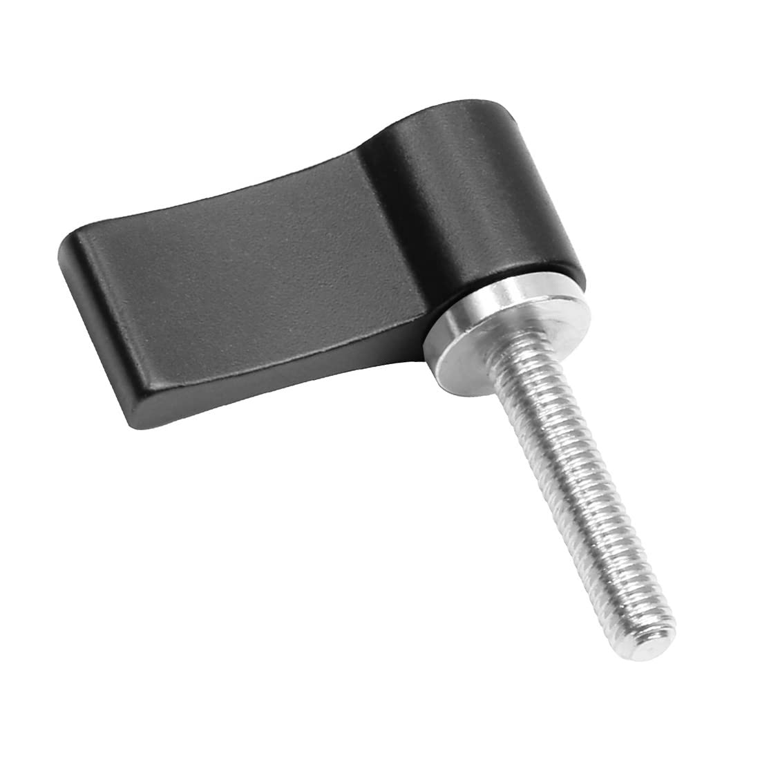 NovelGoal CNC Adjustable Hand Screw M4 M5 M6*12mm 17mm 20mm Tight Lock Screws for DSLR Camera 15mm Rail Rod Follow Focus Accessories (M4x20mm,Black)